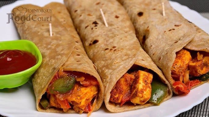 Chilli Paneer Veg Wrap